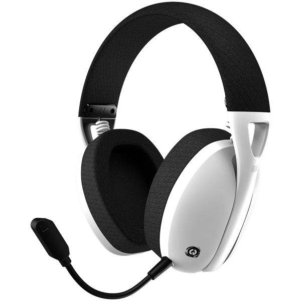 CANYON Ego GH-13, igralne brezžične slušalke s podporo za virtualni 7.1 zvok v 2,4G načinu, s čipsetom BK3288X, različica Bluetootha 5.2, kabel dolžine 1,8 m, velikost: 198x184x79mm, bele barve