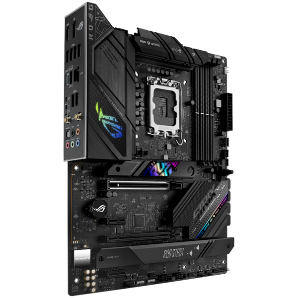 ASUS ROG STRIX B760-F GAMING WIFI LGA1700 ATX igralna matična plošča - Intel B760 4xDIMM DDR5 3xM.2 4xSATA PCIe 5.0 2.5Gb Ethernet WiFi 6E + Bluetooth 1xDisplayPort 1xHDMI s podporo za Aura Sync