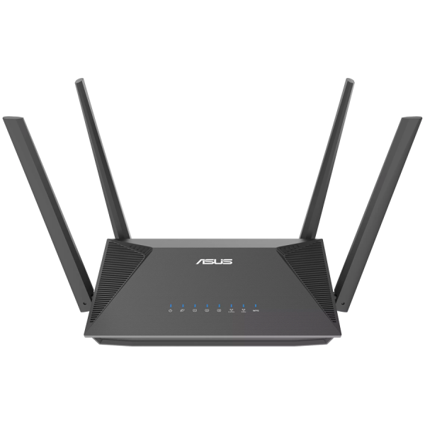 ASUS RT-AX52 AX1800 Dual-Band WiFi 6 (802.11ax) Extendable Usmerjevalnik, Instant Guard, Parental Control Scheduling, Built-in VPN, AiMesh Compatible