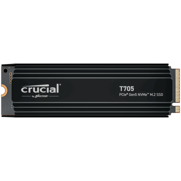 Crucial T705 1TB PCIe Gen5 NVMe M.2 SSD disk s hladilnikom