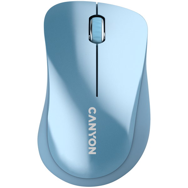 CANYON MW-11, brezžična miška 2,4 GHz s 3 gumbi, DPI 1200, baterija: 2 kosa AAA, modra