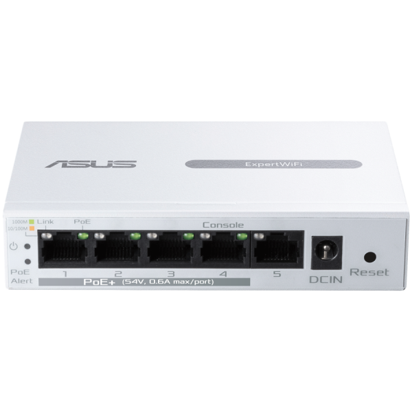ASUS ExpertWiFi EBP15 5-portno GbE smart managed PoE  stikalo, 4 PoE  porti, 60W