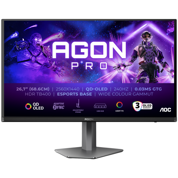 AOC AGON PRO AG276QZD2 gaming monitor - 67.8cm (26.7