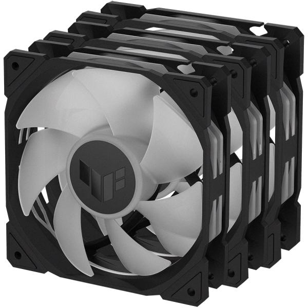 ASUS TUF Gaming TR120 ARGB ventilatorji, 3x 120mm PWM, črni