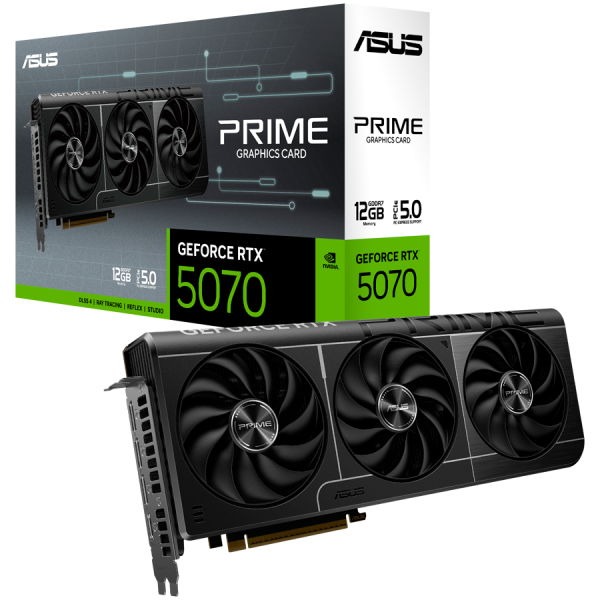 ASUS Prime GeForce RTX 5070 12GB GDDR7 (PRIME-RTX5070-12G) grafična kartica, PCIe 5.0, 1xHDMI 2.1b, 3xDisplayPort 2.1b
