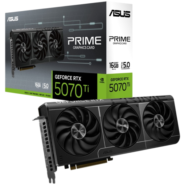 ASUS Prime GeForce RTX 5070 Ti 16GB GDDR7 (PRIME-RTX5070TI-16G) grafična kartica, PCIe 5.0, 1xHDMI 2.1b, 3xDisplayPort 2.1b