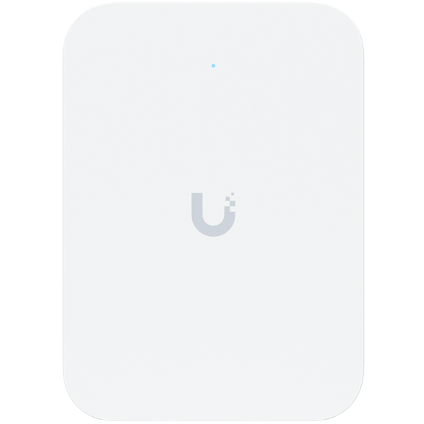 Ubiquiti UniFi U7-IW Wall mounted WiFi 7 AP with 4 spatial streams and an integreated 2.5GbE PoE switch desined for hospitality enviorments