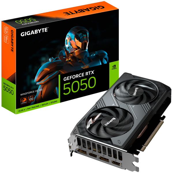 GIGABYTE Video Card NVidia GeForce RTX 5050 WINDFORCE OC 8G, 8GB GDDR6, 128bit, PCI-E 5.0