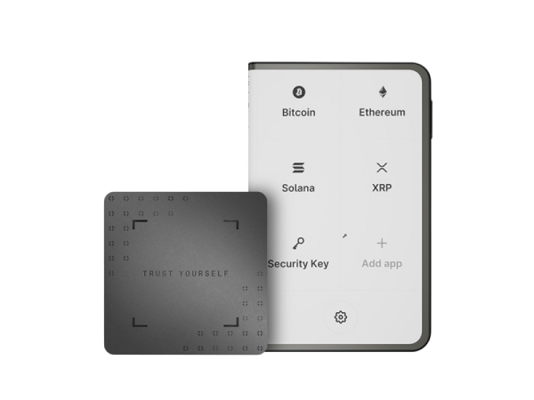 Ledger Stax z Recovery Key, denarnica za Bitcoin in druge kriptovalute, grafit