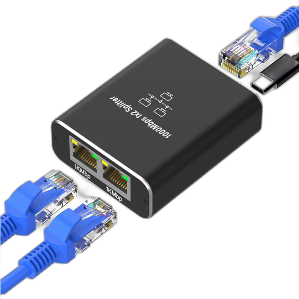 Gigabit Ethernet 1 na 2 RJ45 LAN mrežni razdelilec splitter