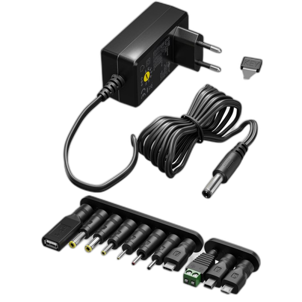 GOOBAY 5V-15V do 36W DC 2,4A univerzalni adapter napajalnik
