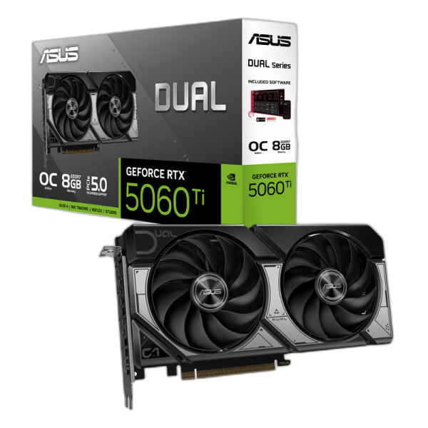 ASUS Dual GeForce RTX 5060 Ti OC 8GB GDDR7 (DUAL-RTX5060TI-O16G) grafična kartica