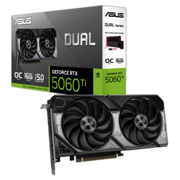 ASUS Dual GeForce RTX 5060 Ti OC 16GB GDDR7 (DUAL-RTX5060TI-O16G) grafična kartica