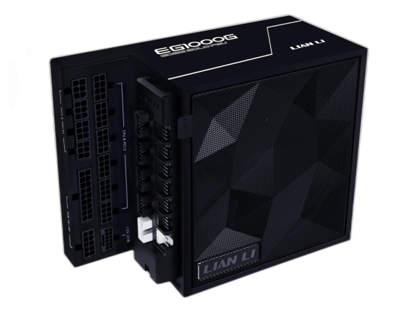 Napajalnik ATX Lian Li EDGE 1000W, 80 PLUS Gold, 12VHPWR, HUB, Modularni, črn