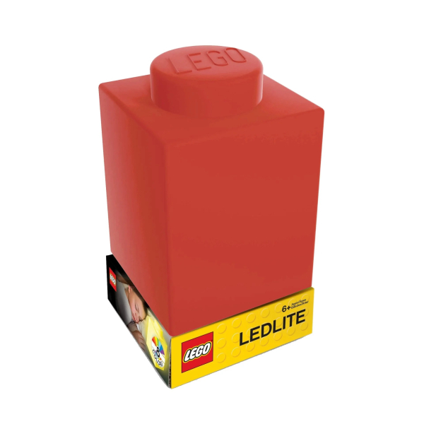 LEGO SILCONE LED NIGHTLIGHT RED NOČNA LUČKA