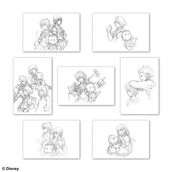 KINGDOM HEARTS POSTCARD SET C ILLUSTRATED BY TETSUYA NOMURA razglednice