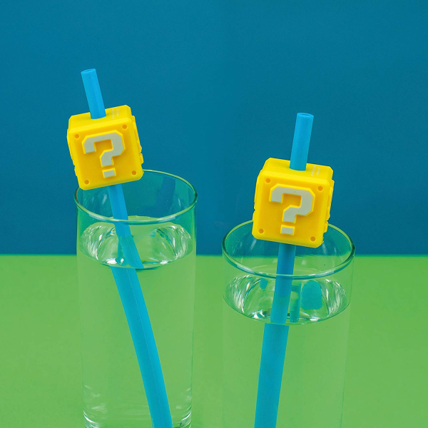 PALADONE SUPER MARIO QUESTION BLOCK STRAWS