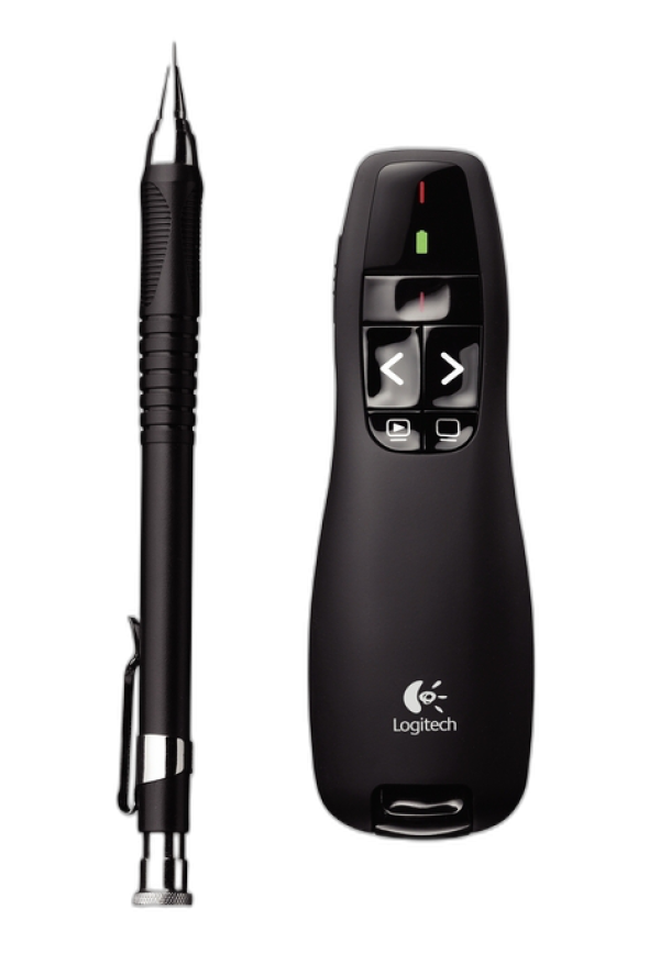 Presenter Logitech R400, brezžičen, USB, rdeč laser