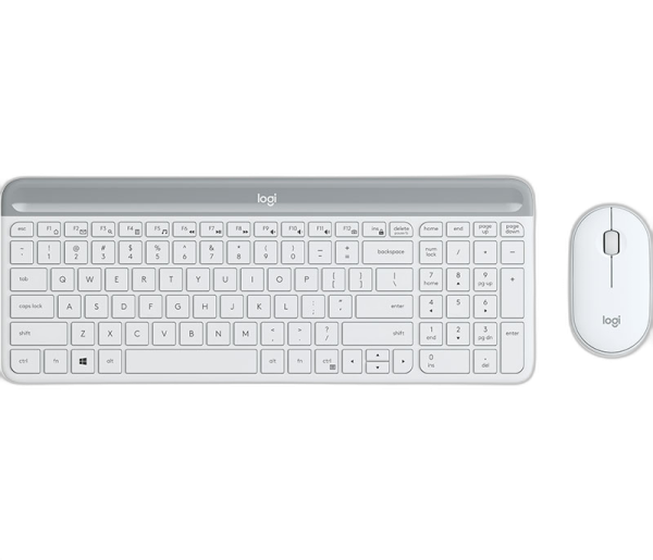 Tipkovnica in miška Logitech Slim Wireless Combo MK470, bela, SLO g.