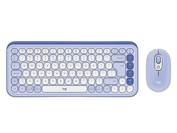 Tipkovnica in miška Logitech POP Icon Combo, Bluetooth, vijolična, SLO g.