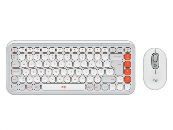 Tipkovnica in miška Logitech POP Icon Combo, Bluetooth, bela, SLO g.