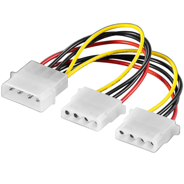 GOOBAY molex 1x HDD (moški)/ 2x HDD (ženski) 4-pin za trdi disk/CD-ROM adapter napajalni kabel