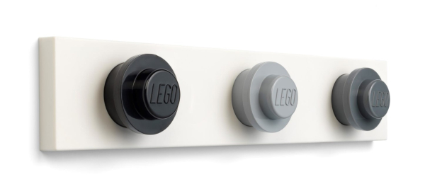 LEGO WALL HANGER RACK BLACK - LIGHT GRAY - GRAY STENSKI OBEŠALNIK