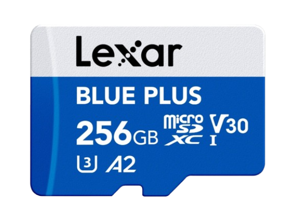 Spominska kartica Lexar BLUE PLUS, Micro SDXC, 256GB, 170MB/s, U3, V30, A2, UHS-I, z adapterjem