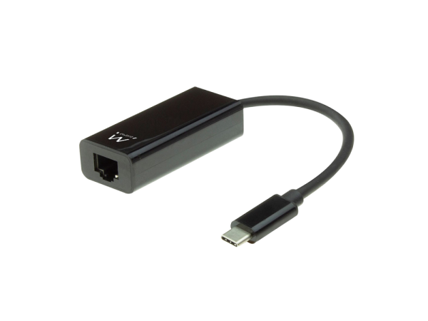 Adapter USB-C v RJ45 Ethernet, črn, Ewent EW9828