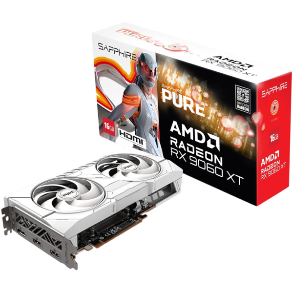 SAPPHIRE PURE Radeon RX 9060 XT 16GB GDDR6 ARGB grafična kartica