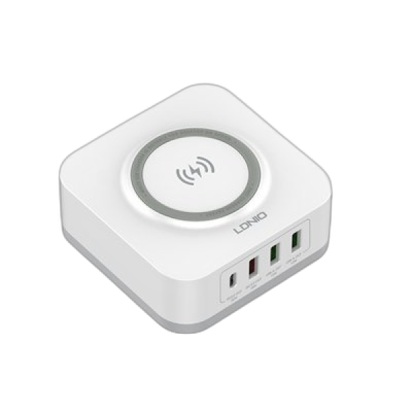 LDNIO CHARGER 4 PORT (3A1C) 30W 5V 3A WIRELESS 18W 5V 3A AW004 BREZŽIČNI POLNILEC