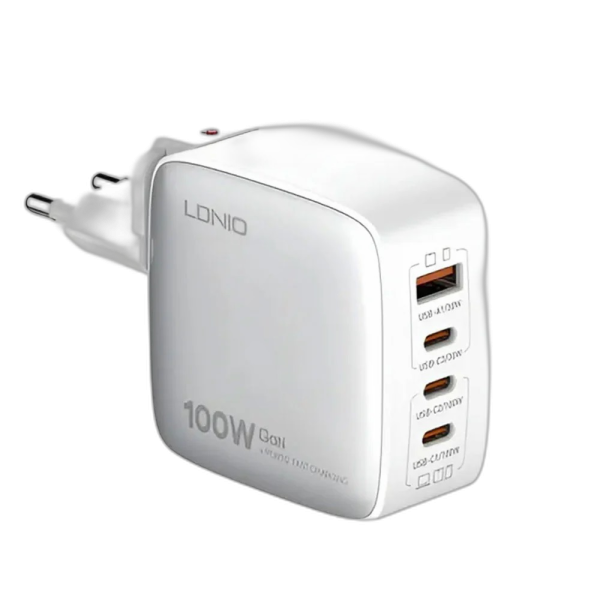 LDNIO CHARGER 4 PORT (1A3C) 100W 15V 5A Q408 POLNILEC