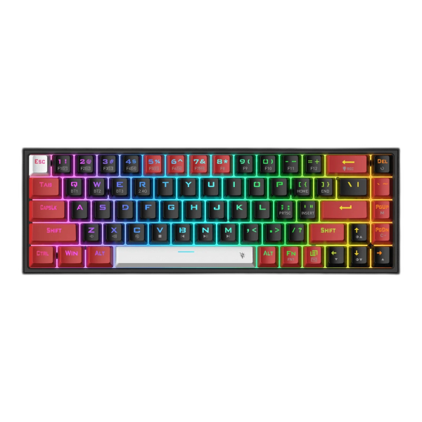 REDRAGON CASTOR K631RGB PRO ŽIČNA/BREZŽIČNA/BT MEHANSKA TIPKOVNICA, RDEČA STIKALA