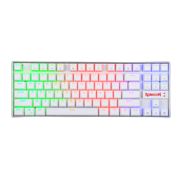REDRAGON K552 KUMARA RGB GAMING MEHANSKA ŽIČNA TIPKOVNICA BELA - RDEČA STIKALA