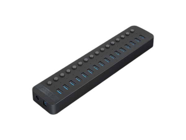 USB hub s 16 vhodi, USB 3.0, s stikali, zunanje napajanje, črn, ORICO CT2U3-16AB