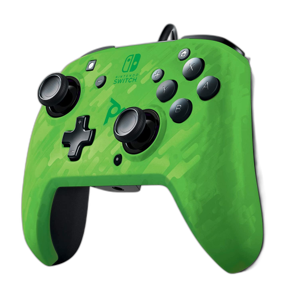 PDP NINTENDO SWITCH ŽIČNI DELUXE KONTROLER FACEOFF + AUDIO PDP kamuflažno zelen