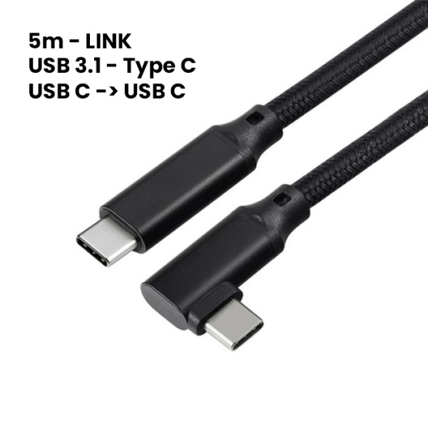 Meta Quest 3, Quest 3S, Quest 2, ali PICO 4  USB-C kotni kabel 5m