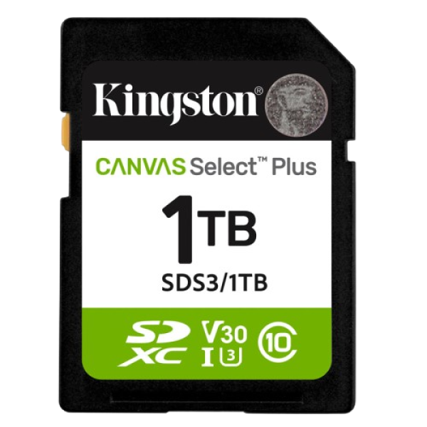 KINGSTON Canvas Select Plus SD 1TB Class10 UHS-I (SDS3/1TB) spominska kartica