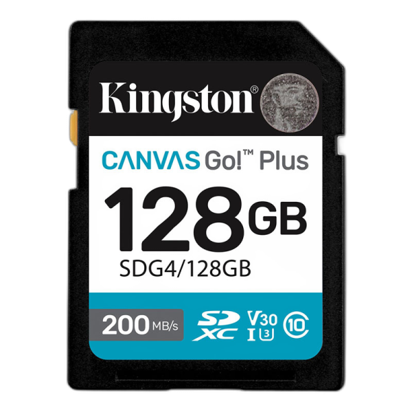 KINGSTON Canvas Go! Plus SD 128GB Class10 UHS-I U3, V30, 4K UHD (SDG4/128GB) spominska kartica