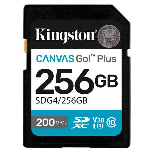 KINGSTON Canvas Go! Plus SD 256GB Class 10 UHS-I U3 V30 (SDG4/256GB) spominska kartica