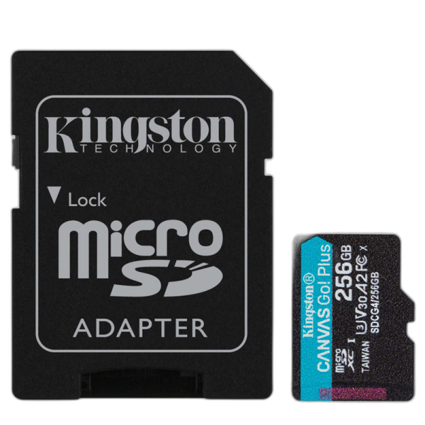 KINGSTON Canvas Go! Plus microSD 256GB Class 10 UHS-I U3 V30 A2 adapter (SDCG4/256GB) spominska kartica