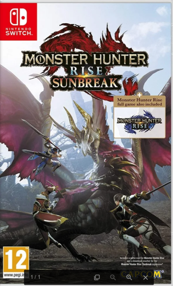 Monster Hunter Rise + Monster Hunter Rise: Sunbreak Expansion (Nintendo Switch)