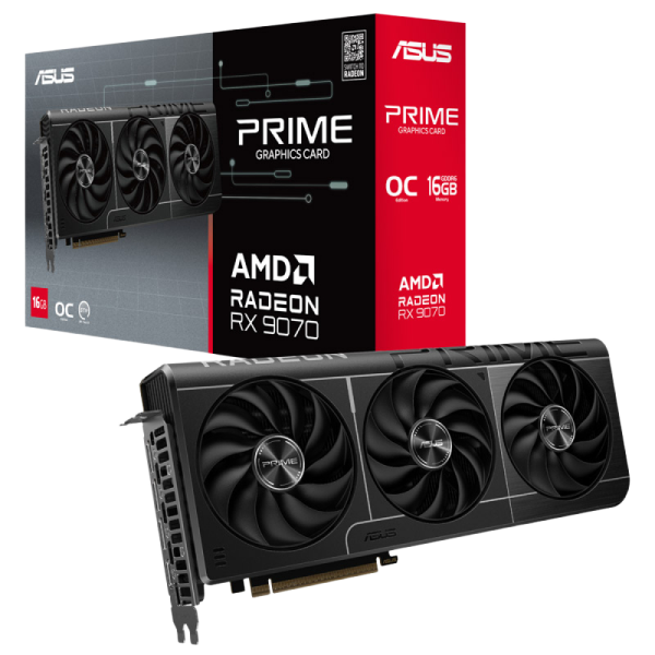ASUS Prime Radeon RX 9070 GDDR6 OC (PRIME-RX9070-O16G) gaming grafična kartica
