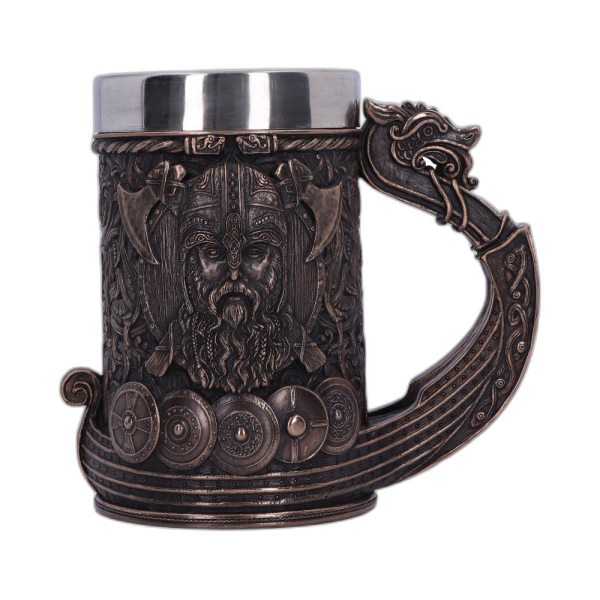 NEMESIS NOW BRONZE DRAKKAR VIKING vrč 15CM