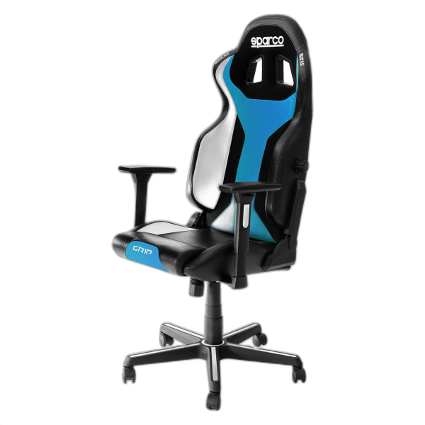 SPARCO GRIP SKY gaming stol črno - svetlo modre barve