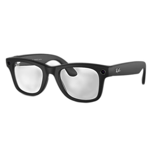 Ray-Ban - Wayfarer Standard - Sijajna črna, prozorne leče