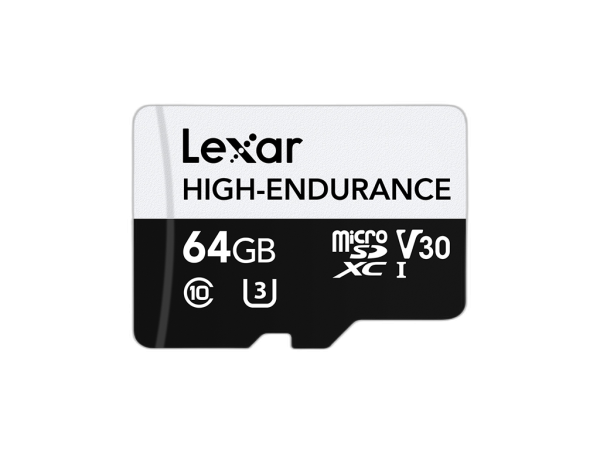 Spominska kartica Lexar High-Endurance, micro SDXC, 64GB, 100MB/s, U3, V30, A1, UHS-I