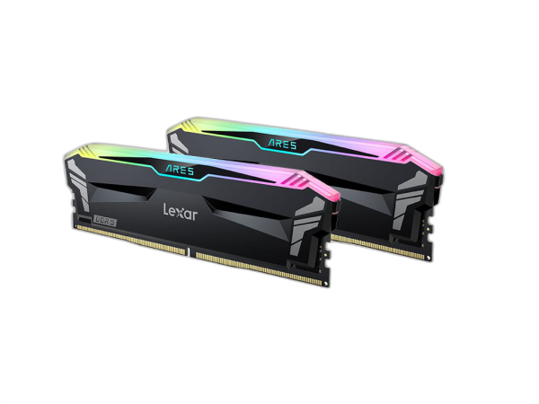 RAM DDR5 32GB Kit (2x 16GB) PC5-48000 6400MT/s CL32 1.4V, XMP, Lexar ARES RGB, črn