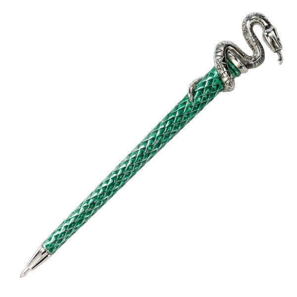 NOBLE COLLECTION - HARRY POTTER - SLYTHERIN PEN SILVER PLATED