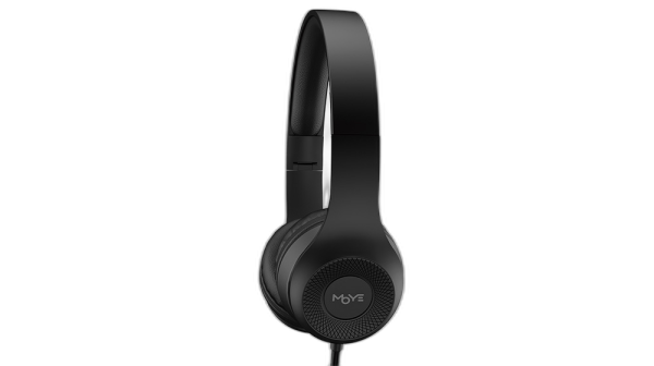 MOYE ENYO, zložljive slušalke z mikrofonom - črne barve